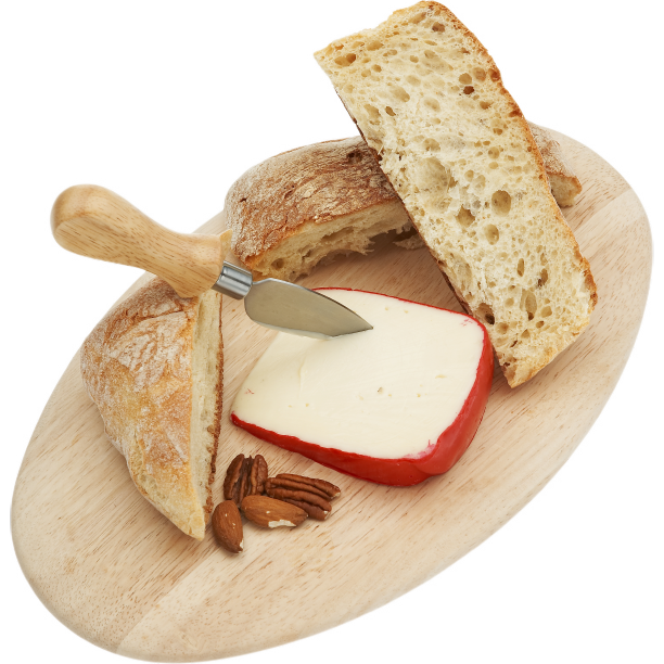 切板上的面包碧根果小刀图片下载
