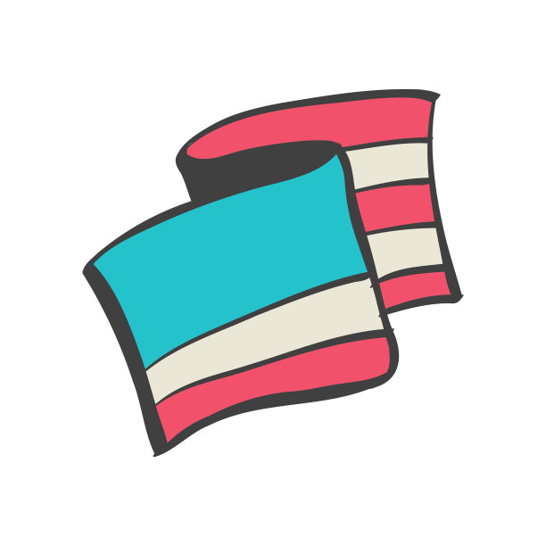 美国国旗卡通插图图片下载