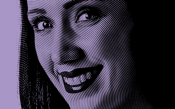 一个年轻女子微笑的特写图片下载