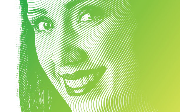 一个年轻女子微笑的特写图片下载