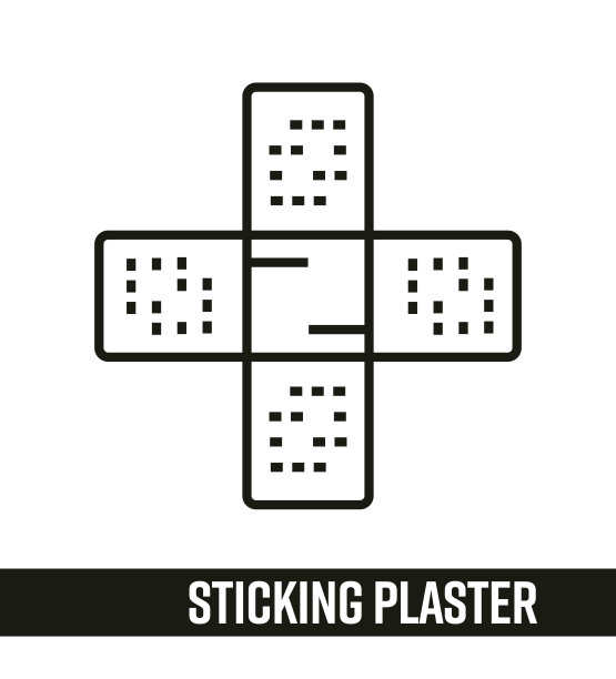 医疗保健(贴膏)概念平面设计。图片下载