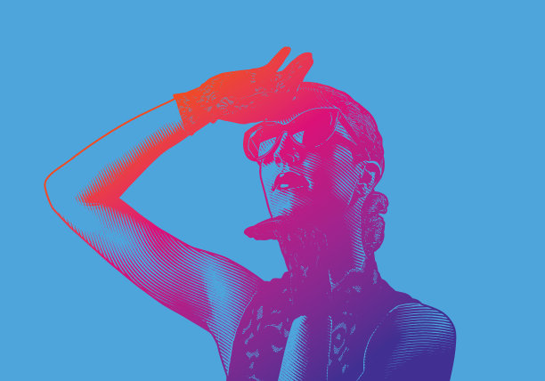 迷人的女人在寻找前进的道路图片下载