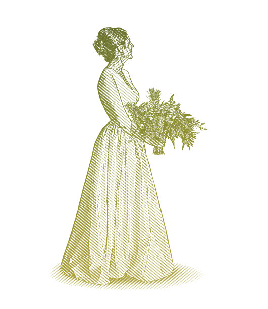 新娘、婚纱和花束图片下载