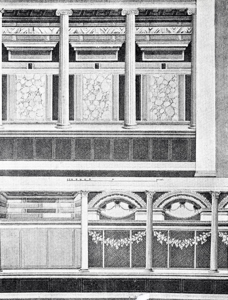 庞贝古城的两堵墙图片下载