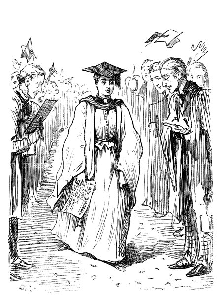 英国伦敦讽刺漫画漫画漫画插图:毕业生女人图片下载