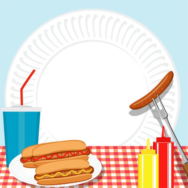 带复制空间的烧烤邀请模板图片下载