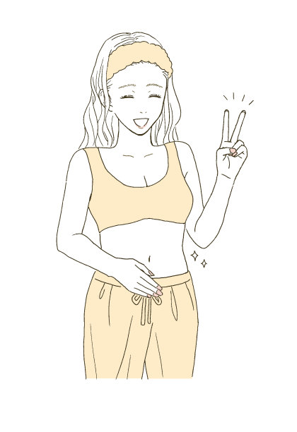 一个成功减肥的女人的美丽插图图片下载