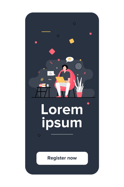 快乐的自由职业者和电脑在家里图片下载