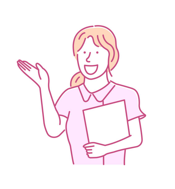 微笑护士(女性卫生保健工作者)矢量插图图片下载