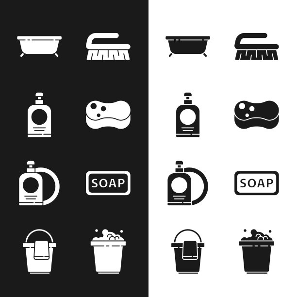 浴缸刷上海绵洗手液瓶图片下载