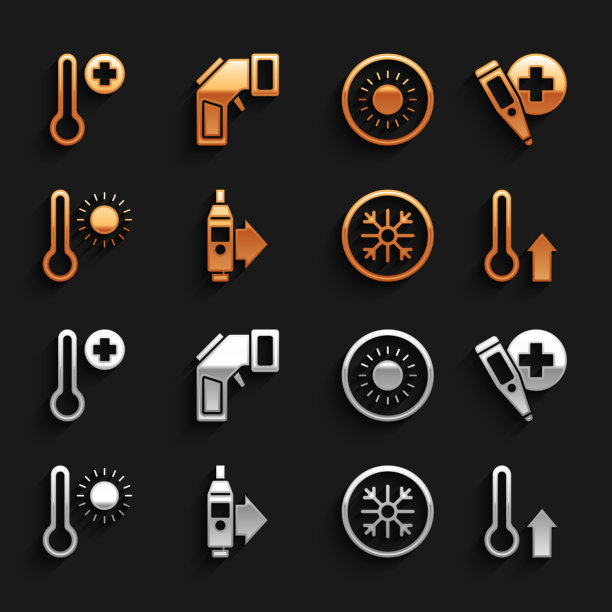 设置数字温度计气象雪花图片下载