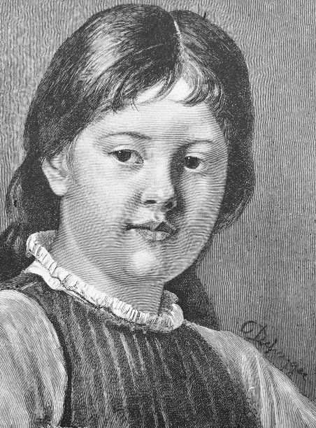 快乐的女孩肖像图片下载