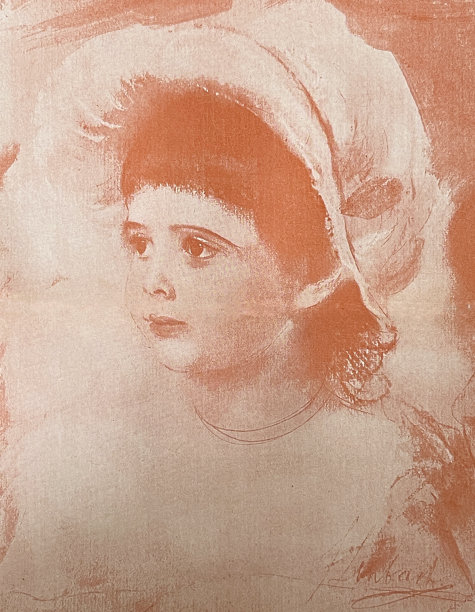 一个戴着帽子的女孩的肖像，大头照，向左看图片下载