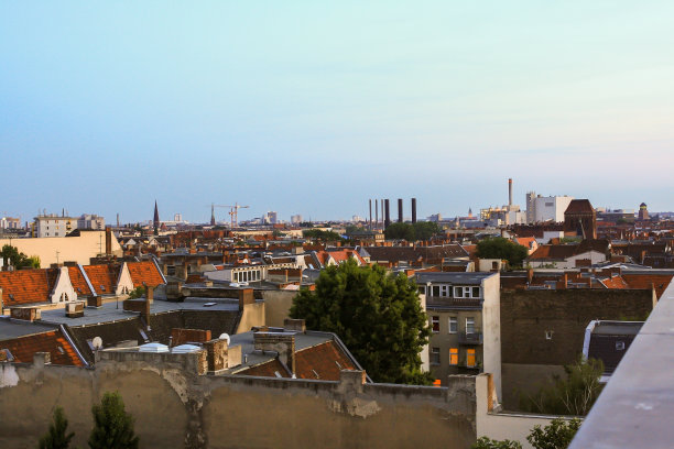 柏林城市夜景鸟瞰图图片下载