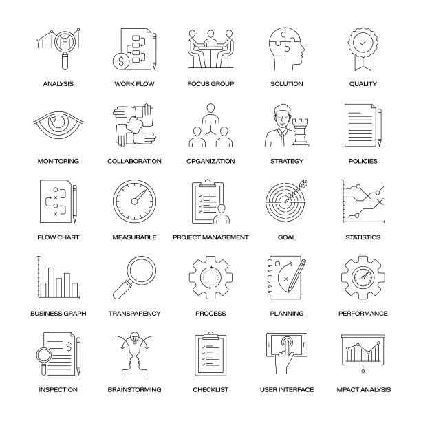 业务分析线图标集图片下载
