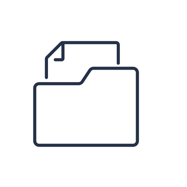 文档文件夹细线图标图片下载