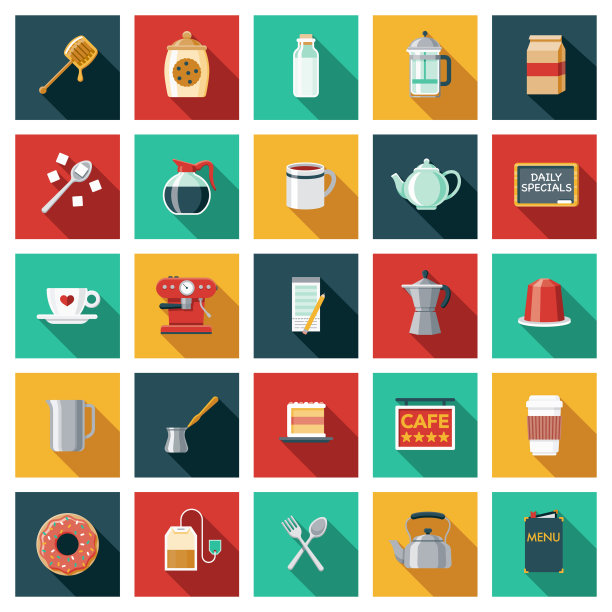 咖啡和茶图标集图片下载