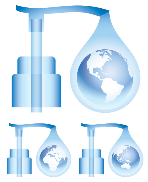 洗手液液滴里的地球仪图片下载
