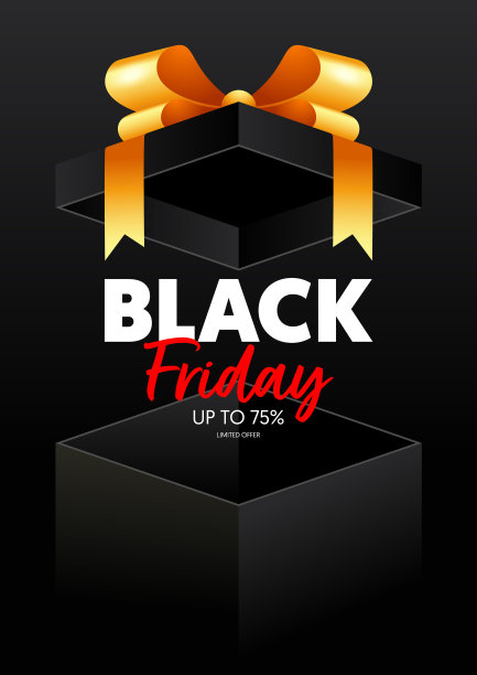 黑色星期五促销概念横幅上有图片下载