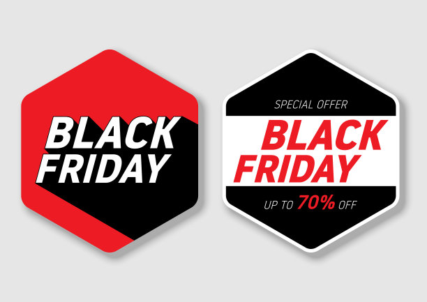 一套黑色星期五促销概念横幅图片下载