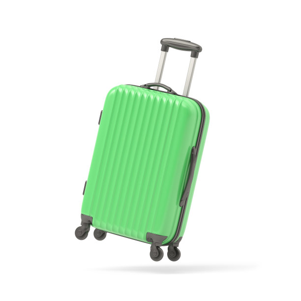 绿色的箱子在白色的背景上飞翔图片下载