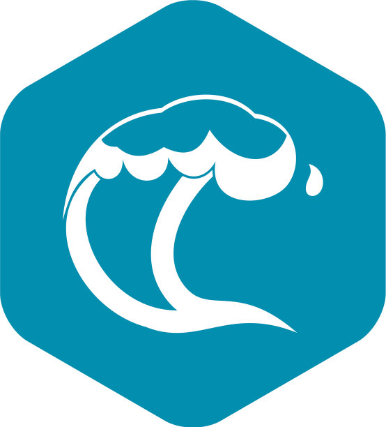 海洋或海浪图标简单的风格图片下载