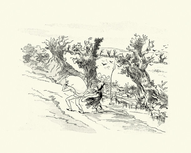 背着大麻袋的男人走在乡间小路上图片下载