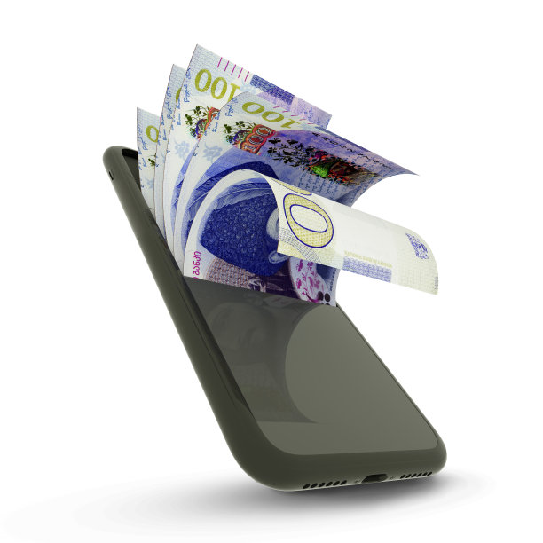 手机内格鲁吉亚拉里笔记的3D渲染。钱从手机里出来图片下载