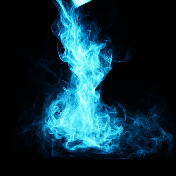 蓝色抽象液体粒子。墨汁滴在暗底上。烟雾效果的组成或覆盖。图片下载