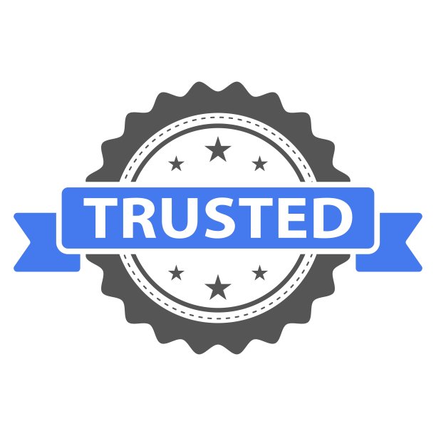 可信的印章,印章。矢量徽章，图标模板。插图孤立在白色背景。图片下载