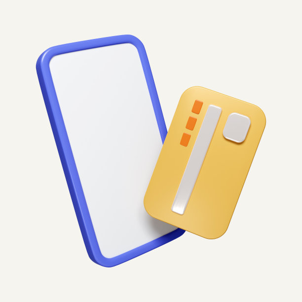 3d手机与信用卡浮动。手机银行和网上支付服务。企业财务理念。图标孤立在白色背景。3d渲染图。剪切路径。图片下载