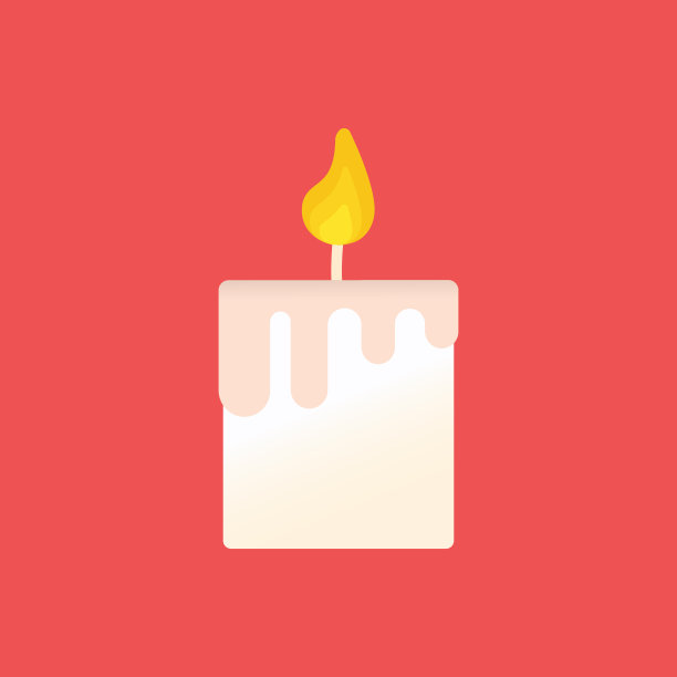 蜡烛平图标。平面矢量插图符号设计元素图片下载