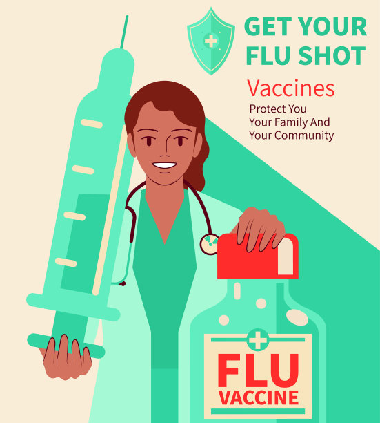 手持疫苗瓶的年轻女医生图片下载