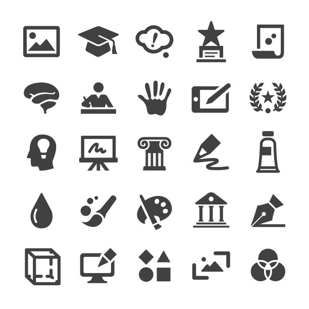 艺术和教育图标-智能系列图片下载