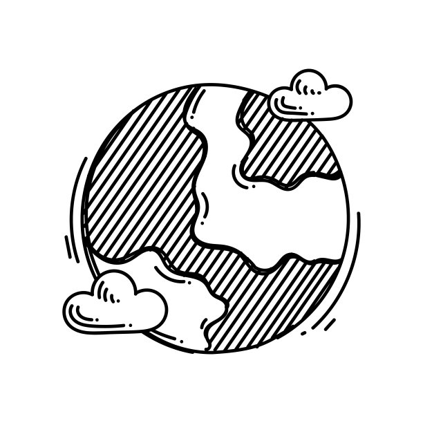 臭氧层线图标，草图设计，像素完美，可编辑的笔画。全球变暖，气候变化。”图片下载