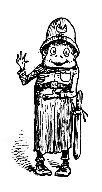 有趣的卡通人物的古董插图(“布朗尼”，1887年)图片下载