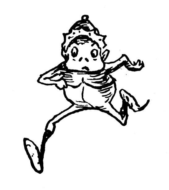 有趣的卡通人物的古董插图(“布朗尼”，1887年)图片下载