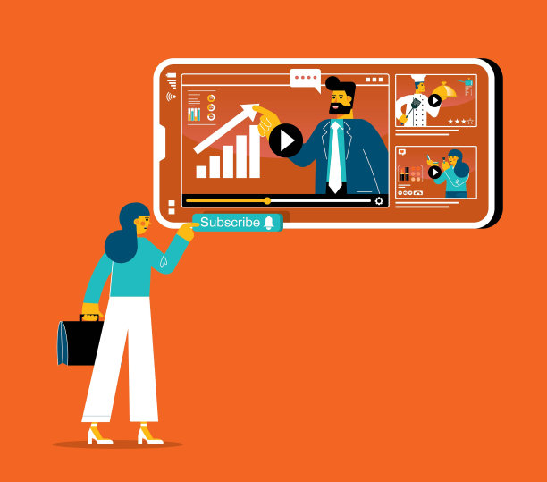 女商人——社交媒体追随者图片下载