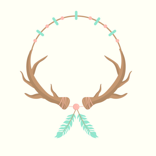 波西米亚框架平面设计图片下载