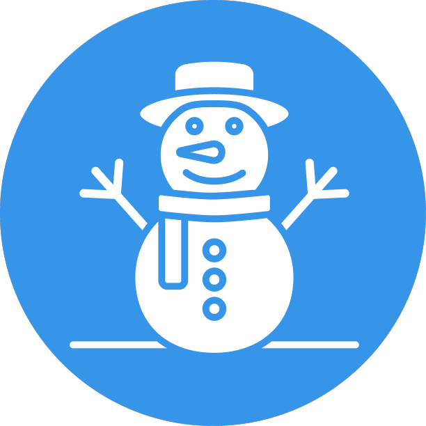 圣诞雪人字形图标冬季标志图形图片下载