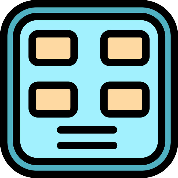 重量智能秤图标颜色轮廓图片下载