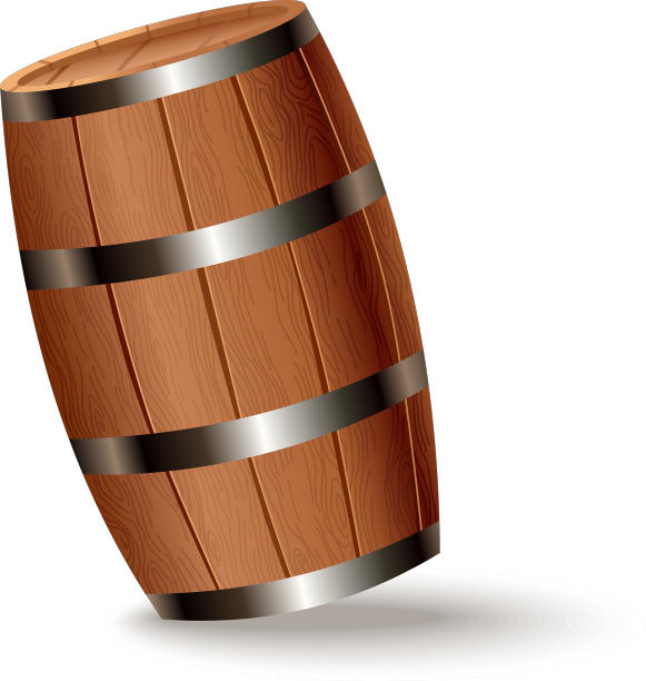 现实的木桶孤立的橡木桶图片下载