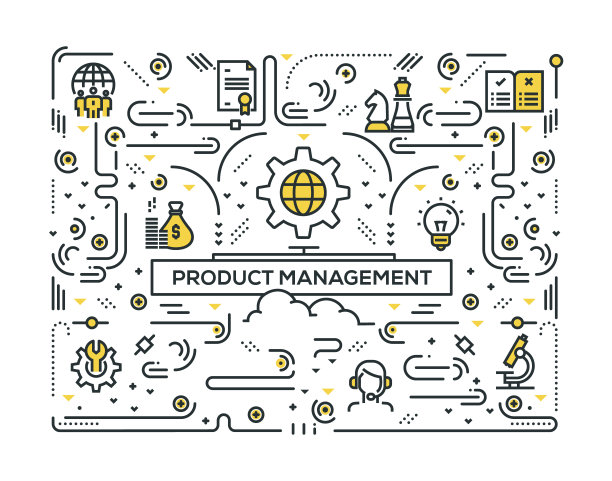 产品管理线图标图案设计图片下载