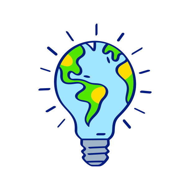 灯泡地球图片下载