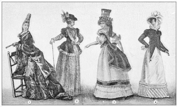 古董插图:历史时尚服饰图片下载
