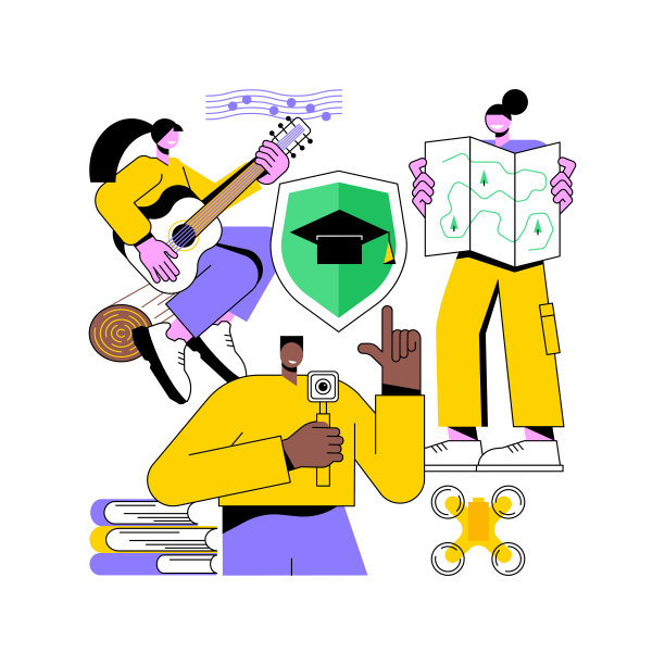 学生社团抽象概念矢量插图。图片下载