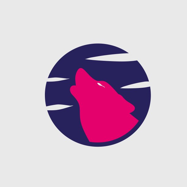 嚎叫狼头标志图片下载