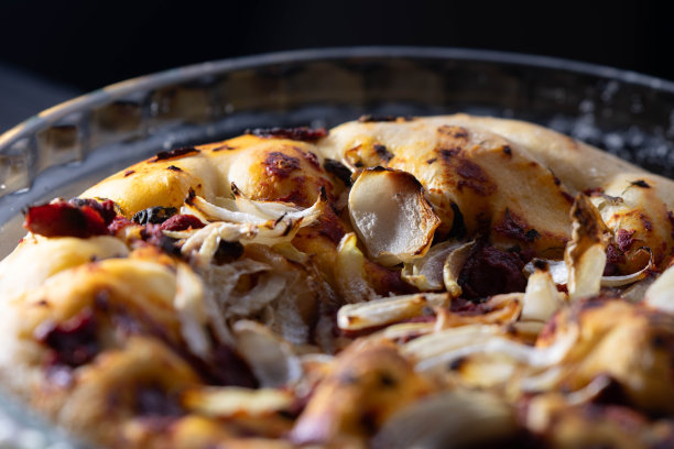 深盘披萨素食近距离复制空间食品背景网页设计图形资源图片下载