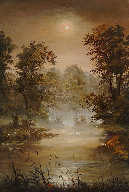 十月的一个多雾的早晨图片下载