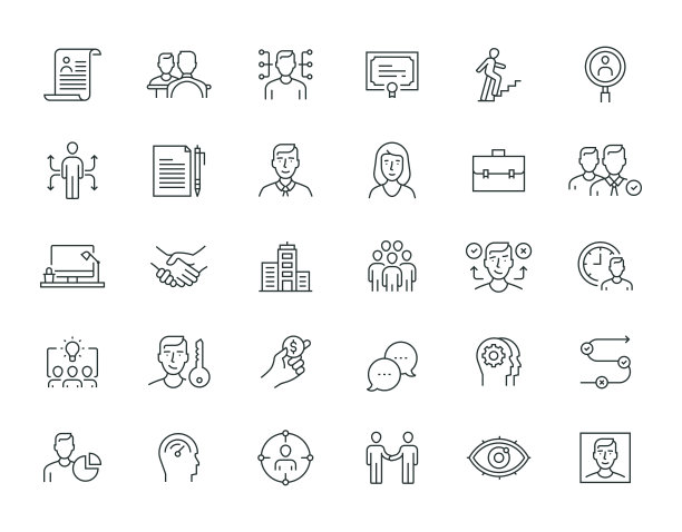 企业招聘细线系列图片下载